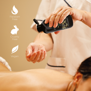 Aceite de Masaje Dorado de Marca Privada 250ml |   Aceite Corporal OEM ODM con Extractos de Almendras, Limón, Cítricos y Botánicos - Product Image 4