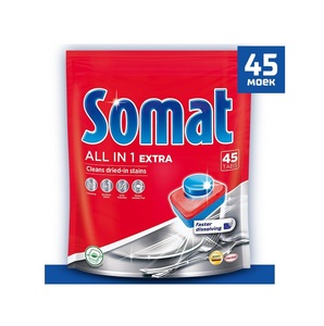 Somat Todo en Uno - 45 Tabletas - Tabletas para Lavavajillas Definitivas para Platos Impecablemente Limpios - Product Image 2