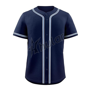 Camiseta de uniforme de béisbol cosida con impresión digital de sublimación transpirable de talla grande con diseño propio personalizado OEM - Product Image 1