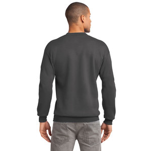 Sudadera básica personalizada gris oscuro de gran tamaño para hombre, jersey para hombre, sudaderas de manga larga de algodón 100% para hombre - Product Image 2