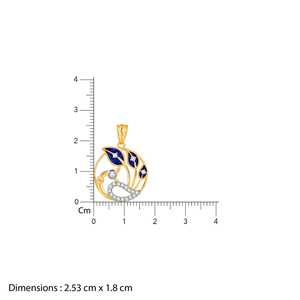 จี้เพชร pfau สีทองที่สวยงามเครื่องประดับผู้หญิงหรูหรามีรายละเอียดที่สวยงาม - Product Image 3