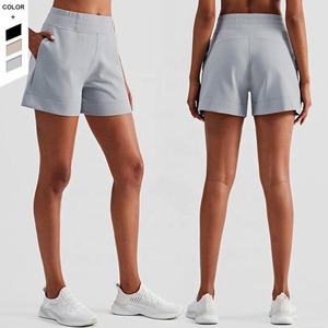 Pantalones cortos de entrenamiento para mujer, ropa de gimnasio sin costuras, pantalones de Yoga para entrenamiento físico, pantalones cortos de cintura para mujer, mallas con bolsillos - Product Image 5