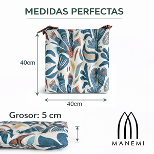 Cuscini per sedie idrorepellenti 40x40x5 cm, facili da pulire con cinghie di fissaggio, per campeggio e uso interno/esterno per tutte le stagioni - Product Image 3