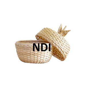Cesta de fruta de diseño de madera de bambú de Venta caliente para uso diario Cesta redondeada de almacenamiento de frutas decorativas - Product Image 3