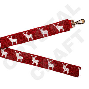 TENNESSEE Vols Customized <b>White</b> Gold Seed Bead Bag Straps 'Hook Em Horns' Fashionable Accessory Beaded <b>Purse</b> Strap - Product Image 4