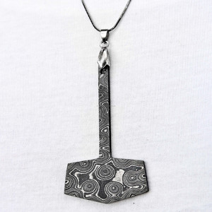 SPOTLESS ENTERPRISES Christian Classic Style Stainless & Damascus Steel Pendants High Quality Solid Color Unisex Jewelry - Product Image 5