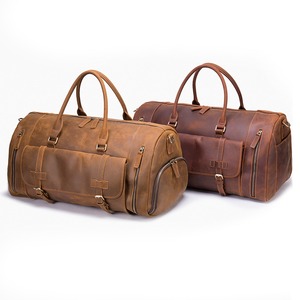 Sac de voyage Weekender en cuir véritable personnalisé en gros Duffle de nuit Gym Duffle avec options d'usine - Product Image 1