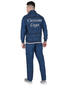 Survêtement à manches longues avec logo personnalisé OEM pour hommes, ensemble de jogging, costume 2 pièces avec veste à fermeture éclair, tenue pour hommes, design - Product Image 3