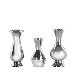 Tabletop Decoration Decoration Floor Vessel <b>Set</b> of <b>3</b> Home Decor Antique Finishing Metal <b>Vases</b> Hand Crafted Stylish Flower <b>Vase</b> - Product Image 6