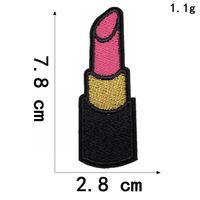 Série Personnalité Fille : Patchs brodés en tissu sergé thermocollants, motif rouge à lèvres et talons hauts pour vêtements