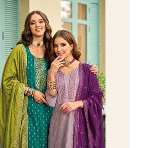 New Latest Premium <b>Silk</b> with Embroidery Hand Work Fancy Suit Collection for wholesale - Product Image 2