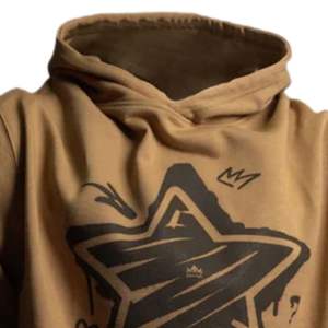 Sweat à capuche en molleton de coton lourd pour homme, motif graphique marron, poche kangourou, sweat à capuche décontracté, streetwear - Product Image 3