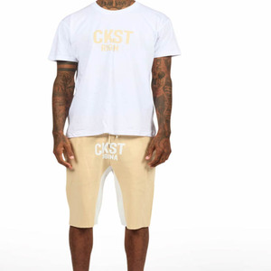 <b>Men</b> T <b>Shirt</b> and Short Set Soft Fabric <b>Summer</b> Two Piece Sportswear <b>for</b> Gym Training Fitness Workout Running - Product Image 3