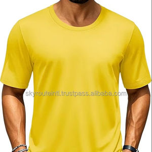 Customized <b>Colour</b> 100% Cotton Tshirt for <b>Men</b> Regular Fit Casual Style with Solid Pattern Bulk Stock T-<b>Shirt</b> - Product Image 6