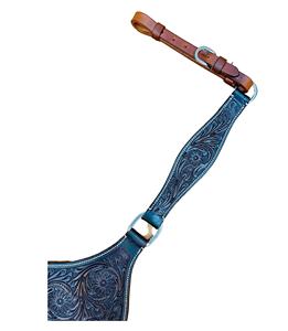 Collar de pecho con diseño de gladiador de estilo occidental tallado y mecanizado antiguo Cuero de calidad premium para montar a caballo - Product Image 2