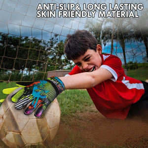 Gants de gardien de but de football fabriqués en usine professionnelle, cuir, tissu respirant, fermeture à crochets et boucles, unisexe, vente en gros OEM - Product Image 4