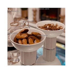 Juego de cuencos para servir dulces de hierro de nuevo diseño de 2 cuencos decorativos para alimentos de forma redonda del fabricante en la India - Product Image 1