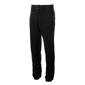 Pantalon de baseball de haute qualité pour adultes, noir, personnalisé, fermeture à boutons, durable, coupe décontractée, longueur intégrale, vêtements de sport actifs - Product Image 1