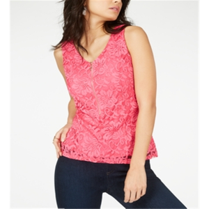 Top Asimmetrico in Seta Poplin con Colletto e Cerniera Frontale per Donna Thalia Sodi, Vestibilità Ampia per Autunno e Primavera, Taglie XS-XL, Rosa - Product Image 2