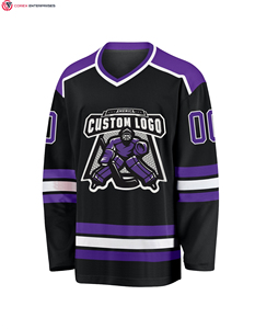 Maillot de hockey sur glace réversible sur mesure 100 % polyester pour adulte, séchage rapide, anti-bactérien, imprimé par transfert thermique pour équipe - Product Image 4