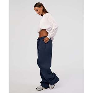 Pantalones Deportivos MVP de Pierna Recta, Color Azul Marino, Ligeros, de Lino, con Cierres, Pliegues y Logotipo Personalizado, 100% Algodón, Tallas XL-6XL - Product Image 5