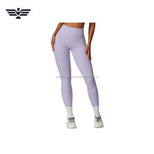 Meilleurs ensembles de leggings de yoga pour femmes, de haute qualité, couleur unie, longueur cheville, taille haute, élastiques, en Spandex/Nylon, extensibles et respirants - Product Image 6