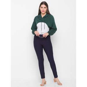 Sudadera con capucha elegante y personalizada con logo frontal, estilo urbano, de forro polar, anti-bolitas, para mujer, de corte holgado, tipo chándal. - Product Image 6