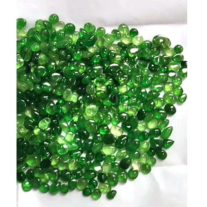 350 piezas de Tsavorita Natural 3mm a 6mm cabujón redondo de pera ovalada 105 Cts lote Iroc ventas alta calidad verde suelta cabina de piedras preciosas - Product Image 2