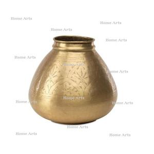 Vase à fleur en laiton couleur or fait à la main forme ronde taille personnalisée Vase à fleur pour la décoration de fête d'anniversaire de mariage - Product Image 3