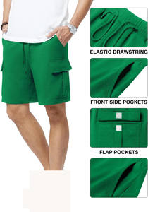 กางเกงขาสั้นออกกำลังกายผ้าคอตตอนสำหรับผู้ชายเอวยางยืดออกแบบลายตาข่ายแบบใส่สบายออกแบบได้ตามต้องการ - Product Image 6