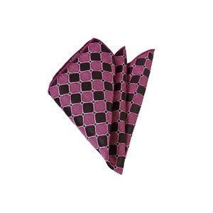 Mouchoir à col tissé en jacquard à carreaux rose et noir - Product Image 1