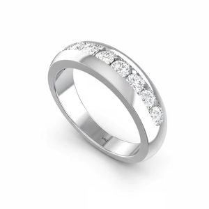 Bague moderne en or 14 carats et diamants naturels pour femme - Product Image 1