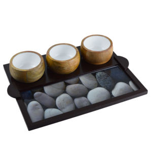 Bandeja de Servicio de Diseño Industrial en Madera, Decorativa, con Acabado en Esmalte Multicolor e Impresión - Product Image 4