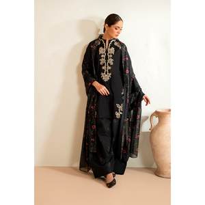 Ensemble 3 pièces IZNIK : Chemise en lawn brodée, dupatta en mousseline imprimée et pantalon brodé pour le printemps/été - BIC-4513 - Product Image 6
