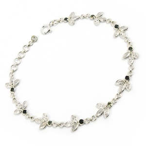 Fashionable Designer Flower <b>Bracelet</b> Crafted From 925 <b>Solid</b> Sterling <b>Silver</b> Stylish Boho Jewelry With Black & White CZ Gemstone - Product Image 3