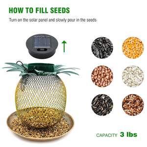 Comedero para Pájaros Solar para Exteriores, Comedero para Pájaros Automático con Iluminación para Jardín, Patio y Balcón - Product Image 5