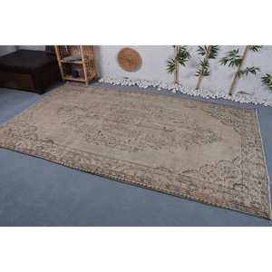 Handmade Vintage Beige Wool Patchwork <b>Rug</b> 5.5 X 9.5 ft Rectangle <b>for</b> <b>Hallway</b> Living Room Bedroom-Plush Latex Area <b>Rugs</b> Sets - Product Image 2