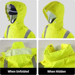 Trajes Impermeables de Alta Visibilidad para Hombre y Mujer, Chaquetas y Pantalones Reflectantes de Seguridad - Product Image 4