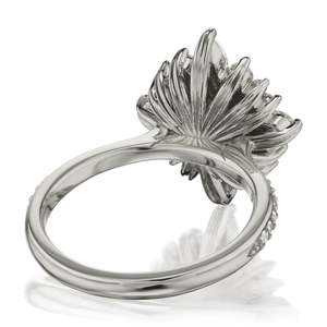 แหวนหมั้นฮาโล925วินเทจสีเงินแท้เพชรมอยส์ซอไนต์สีเทาเข้มประดับเพชรโมอิสฮาโลเจนสีเทาเข้ม - Product Image 6