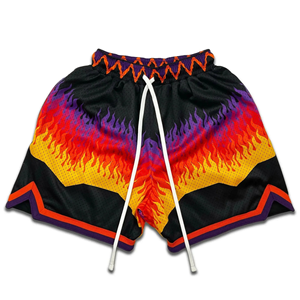 Pantalones cortos de entrenamiento de lucha MMA para hombre para Kickboxing Wrestling No Gi Grappling Muay Thai Boxing-Fitness Workout Gym Sportswear Solid - Product Image 3
