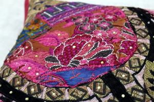 Funda de cojín bohemio Cojín indio | Almohada de retazos decorativa colorida - Product Image 4