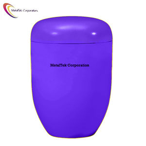 Urna Funeraria Metálica Europea de Alta Calidad en Color Morado Brillante para Cenizas, Color Personalizado, Precio Bajo, Recuerdo Decorativo para Funerales - Product Image 6