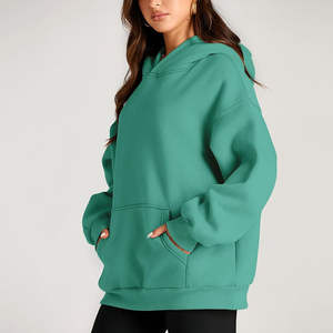 Wholesale Custom Logo and Color Womens Loose Fit Comfortable Street Style <b>Long</b> Sleeve <b>Hoodies</b> High Quality Fashion Pullover - Product Image 3