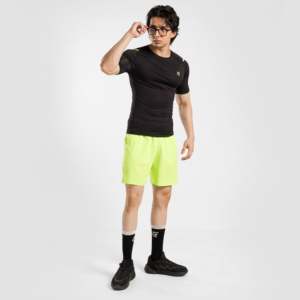 T-shirt de fitness GAI ARR 100 % polyester, coupe ajustée, noir uni, motifs à pois, manches courtes, 200 grammes, tricoté, respirant - Product Image 4