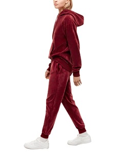 Conjunto de 2 Piezas de Sudadera Corta con Cremallera y Pantalones Jogger de Terciopelo para Mujer, Estilo Casual Y2K, Otoño - Product Image 5