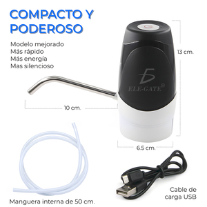 Dispensador de Agua Eléctrico Portátil Recargable, Bomba de Agua Fría de Acero Inoxidable y Plástico, USB, Manual, Plegable, para Escritorio, Coche y Exteriores - Product Image 5