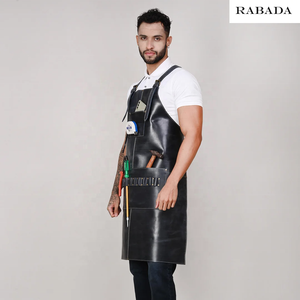 Sangles en cuir multifonctions personnalisées Tablier de barbier imperméable en toile pour barbecue, café, outil de travail avec poche - Product Image 2