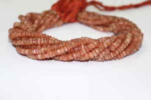 ลูกปัดซันสโตนทรงรอนเดลเหลี่ยมเพชรพลอยธรรมชาติขนาด 5-6 มม. ความยาว 13 นิ้ว สำหรับทำเครื่องประดับ - Product Image 4