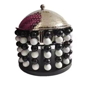 Premium stainless buffet dish with unique round design for restaurant and party service - Product Image 4