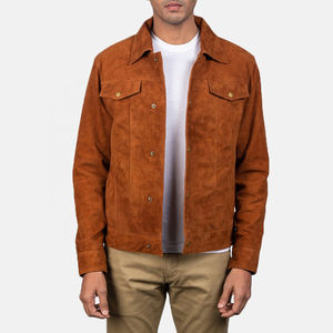 Blouson en cuir blouson d'aviateur marron pour hommes blouson en cuir d'aviateur marron manches en cuir personnalisées entièrement personnalisées - Product Image 1